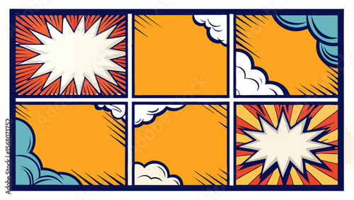 Comic Panel Frame Set | Hand-drawn Vector Comic Strip Borders