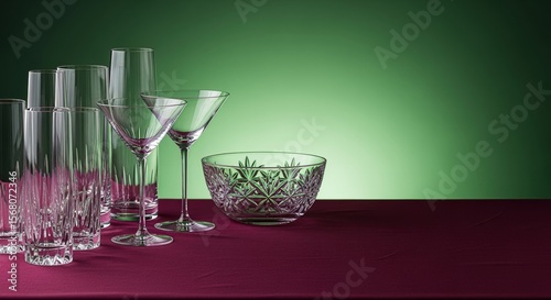 A Transparent Green Bar Set Against a Red Background: Textured Table Nobody Uses
