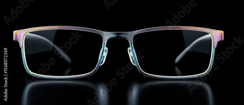 Innovative eyewear design showcase studio setting product photography minimalist environment direct view modern aesthetics