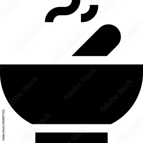 Outline icon of a steaming bowl of soup, representing warm meals, comfort food, and home cooking. Ideal for culinary content, restaurant menus, food blogs, recipe apps, and nutrition topics.

