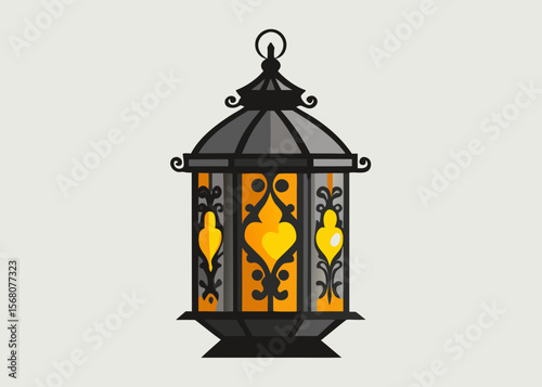 lantern with a candle