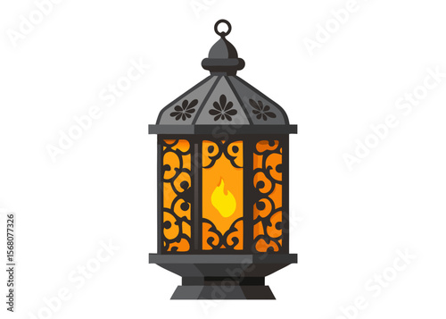 lantern with a candle