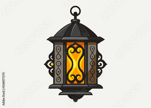 lantern with a candle