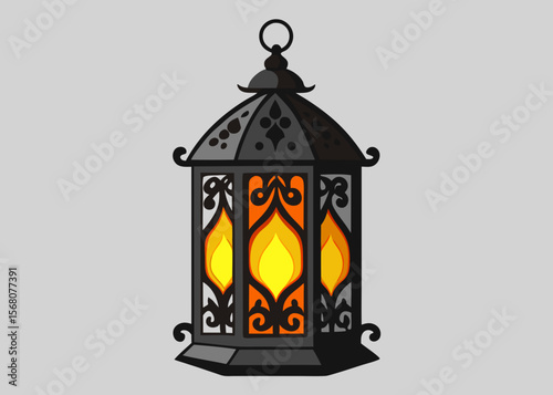 lantern with a candle
