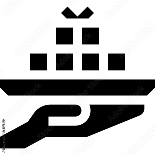 Line icon of dotori-muk, a traditional Korean dish made from acorn starch. Ideal for culinary content, Asian cuisine guides, Korean food menus, or vegetarian food promotions.

