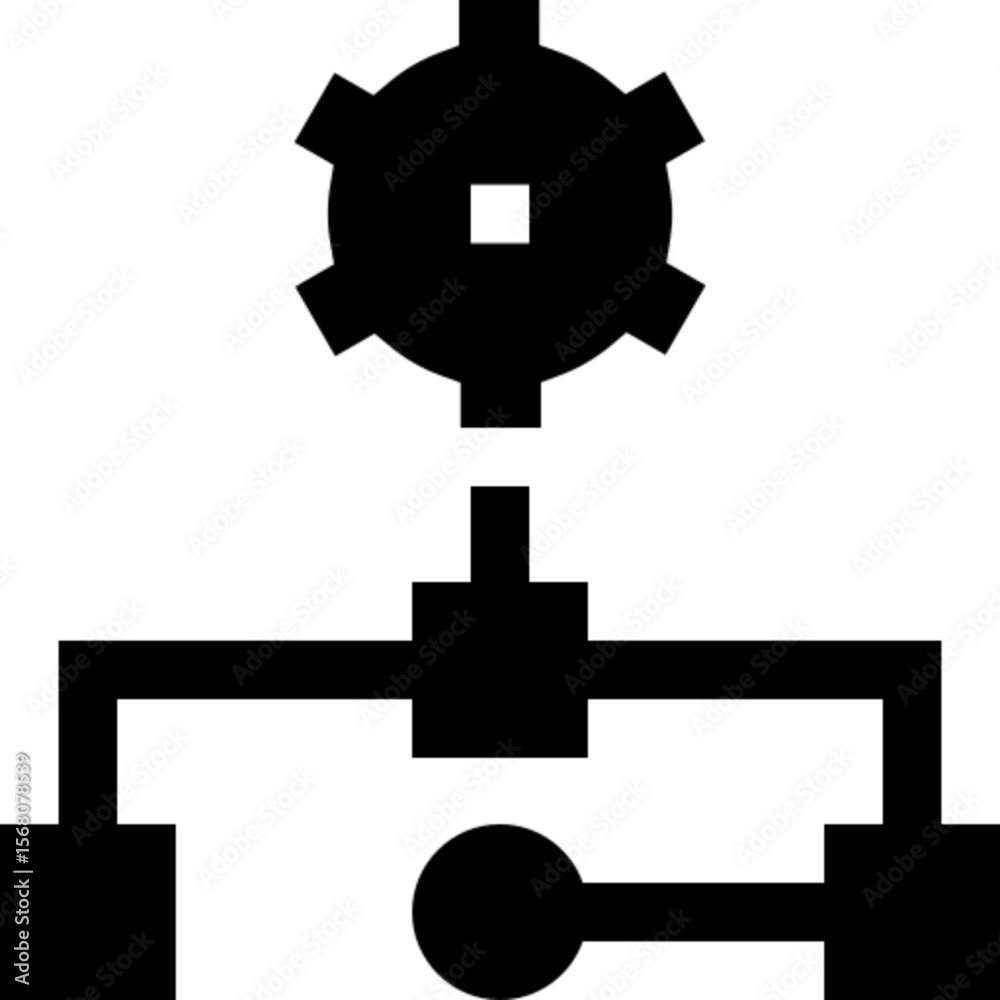 Obraz premium Flat vector icon representing algorithms, commonly used in programming, data analysis, artificial intelligence, and computer science. Ideal for illustrating concepts related to automation, machine lea