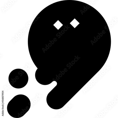 Flat vector icon of a snowball, symbolizing winter fun, snow play, and holiday season activities. Perfect for Christmas designs, winter games, seasonal greeting cards, kids’ illustrations, and festive