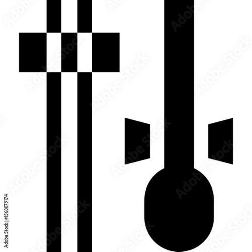 Flat vector icon of chopsticks, a traditional eating utensil widely used in East Asian cuisine. Perfect for food-related designs such as restaurant menus, sushi bars, noodle shops, cooking blogs, or A