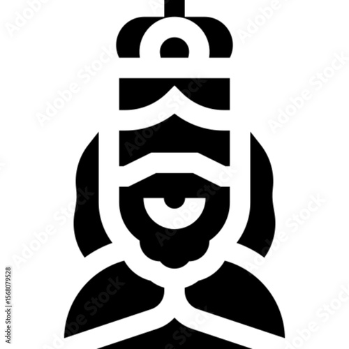 Flat vector icon of Gaspar, one of the Three Wise Men or Magi from the Nativity story, often depicted bringing a gift to baby Jesus. Symbolizes Christmas tradition, Christian heritage, and Epiphany ce