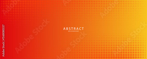 Abstract orange gradient background, halftone pattern, vector abstract trendy geometric graphic design. Simple minimal square and dots halftone yellow and orange gradient pattern background