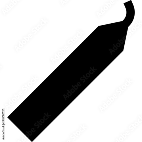 Minimal vector icon of a stick or wooden branch, symbolizing nature, outdoor elements, and rustic materials. Ideal for camping, hiking, survival, forest, wilderness, and natural product designs. Clean
