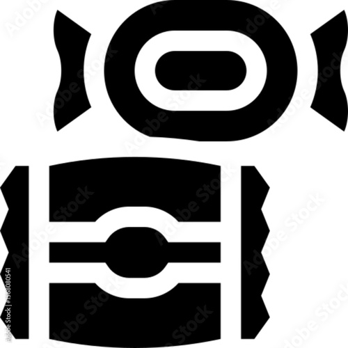 Minimal vector icon of a mantecado, a traditional Spanish shortbread-style cookie, often associated with Christmas and festive treats. Perfect for holiday food designs, recipe content, cultural illust