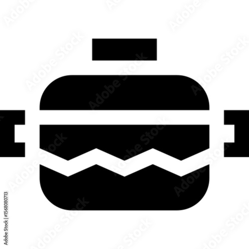Minimalist line icon of Christmas dinner, featuring a festive meal with holiday elements, symbolizing celebration, family gathering, and traditional holiday feasts. Ideal for seasonal marketing, resta