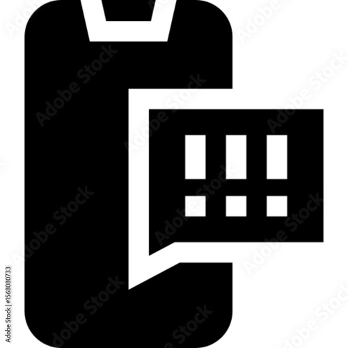 Minimalist line icon of a notice or announcement, typically represented by a document or paper with an exclamation mark — symbolizing alerts, public messages, and official communications. Ideal for ap