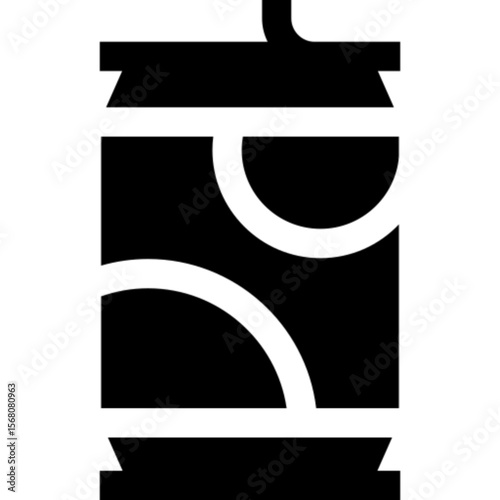 Minimalist line icon of a soft drink cup with a straw, symbolizing refreshing beverages, fast food, and casual dining. Ideal for restaurant menus, food delivery apps, cafe branding, party invitations,