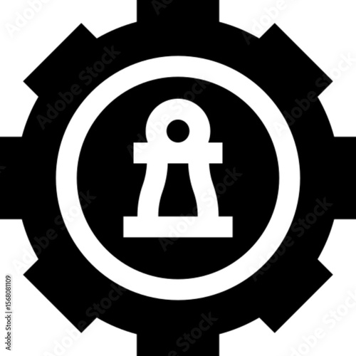 Minimalist line icon of logical thinking, featuring a human head with gears to represent problem-solving, intelligence, critical thinking, and mental processing. Ideal for use in educational materials