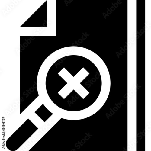 Minimalist line icon representing fake news, featuring a warning symbol and newspaper to symbolize misinformation, disinformation, media bias, or false reporting. Ideal for journalism content, media l