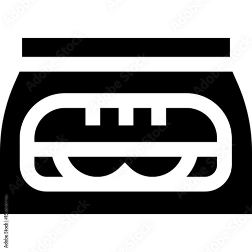 Minimalist line icon of a sandwich with layered bread, cheese, and vegetables — symbolizing fast food, snacks, and casual meals. Perfect for restaurant menus, food delivery apps, cooking blogs, UI UX 