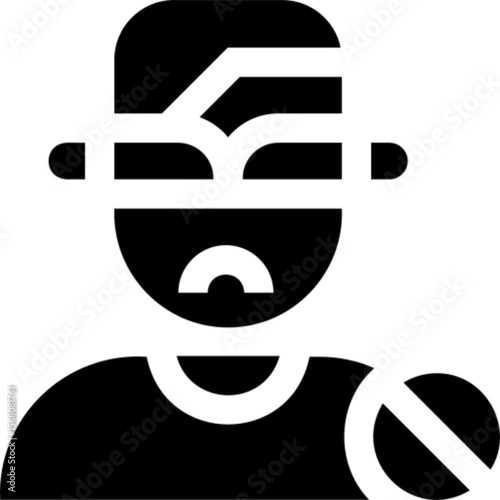 Minimal vector icon representing anti-theft security, typically featuring a padlock or shield symbol. Ideal for use in cybersecurity, physical security, theft prevention, smart devices, and safety-rel