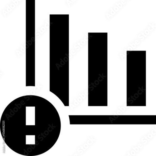 Minimalist line icon of statistics, featuring bar and line charts — symbolizing data analysis, performance tracking, and business reporting. Ideal for dashboards, finance apps, presentation templates,