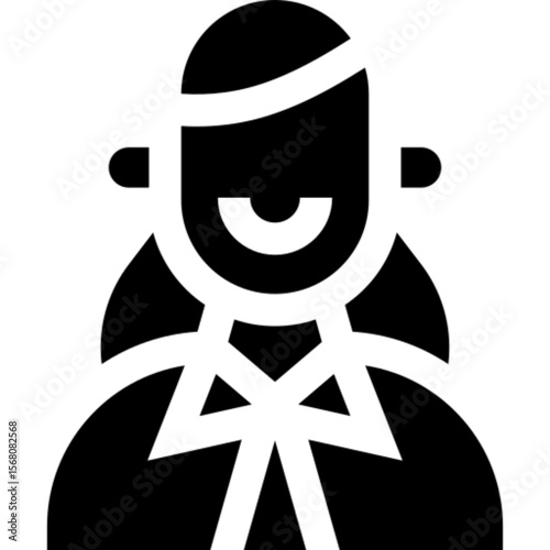 A clean and minimal vector icon of an advocate or lawyer, illustrated in line art style. Ideal for legal services, advocacy platforms, law firm websites, justice system content, human rights materials