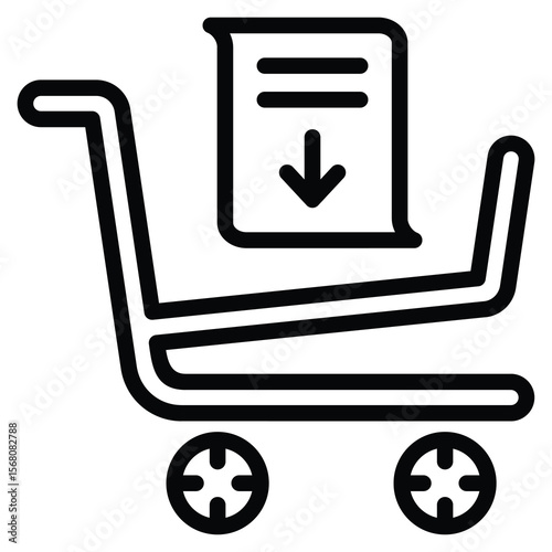 Purchase Order Icon Line Vector Illustration