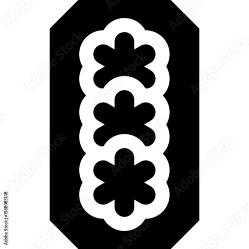 A minimal and clean vector icon of yakgwa, a traditional Korean honey cookie, illustrated in line art style. Ideal for use in food apps, Korean cuisine designs, cultural content, recipe sites, menus, 