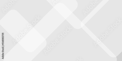 Minimalist abstract white background with soft geometric shapes and transparent layered elements.