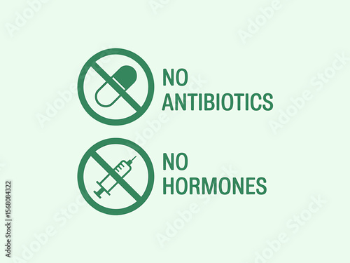 Clean Product Label Design No Antibiotics, No Hormones