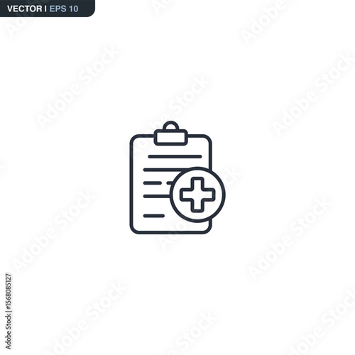 Medical report checklist icon