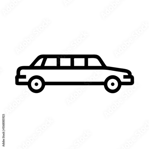 Black and white vintage luxury automobile vector illustration isolated on white