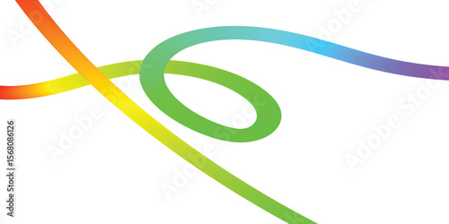 Vibrant, Intertwined Rainbow Lines Create a Dynamic Abstract Design. A dynamic abstract design featuring swirling, multicolored lines against a solid black backdrop.