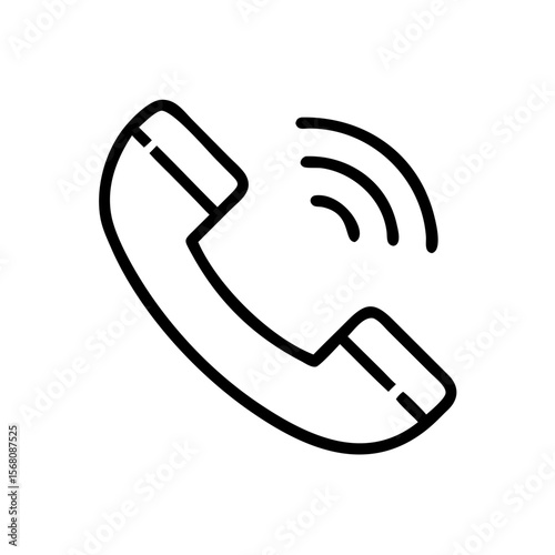 Vector illustration of a phone icon indicating an incoming call, communication and connectivity theme, modern minimal design