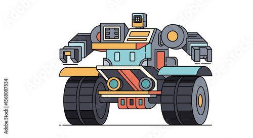 Advanced Robotic Vehicle with Heavy Duty Wheels and Industrial Manipulators for Complex Tasks