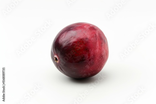 Vibrant Color Picture of Photo of a Fresh Cranberry Fruit Isolated on White Background