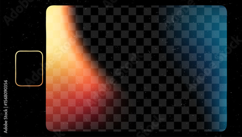 abstract light leak on film frame texture with dust and scratches for overlay background and retro effect