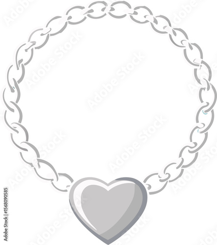 Heart Chain Necklace: A delicate necklace with a heart pendant, symbolizing love and affection, is presented against a clean, minimalist backdrop.