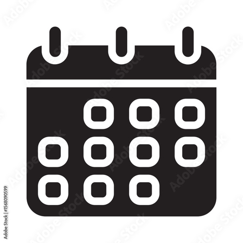 Calendar Schedule Glyph Icon