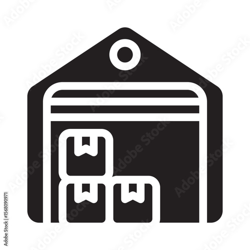 Warehouse Glyph Icon