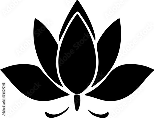 Lotus Silhouette Vector Art, Minimal Lotus Silhouette Design, Black Lotus Vector Illustration, Elegant Lotus Silhouette Art, Lotus Flower Outline Vector, Sacred Lotus Silhouette Design, Simple Lotus V