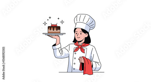 Skilled Baker Proudly Presents Delicious Chocolate Cake Creation