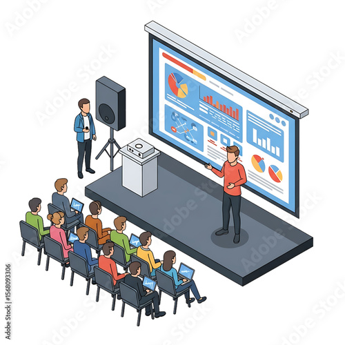 Seminar or public presentation to a large audience.