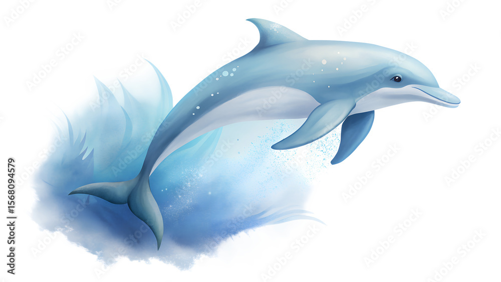 Obraz premium dolphin isolated on white background