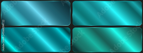 metallic blue gradient palette collection. Set of blue metallic gradients. Blue gradients collection