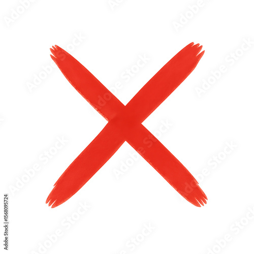Bold red X icon without background representing cancellation rejection or error notification