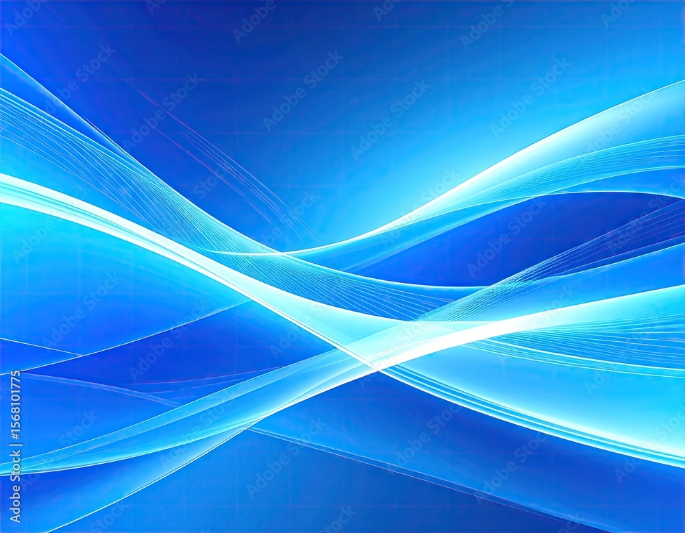 Obraz premium Abstract blue flowing lines (4)