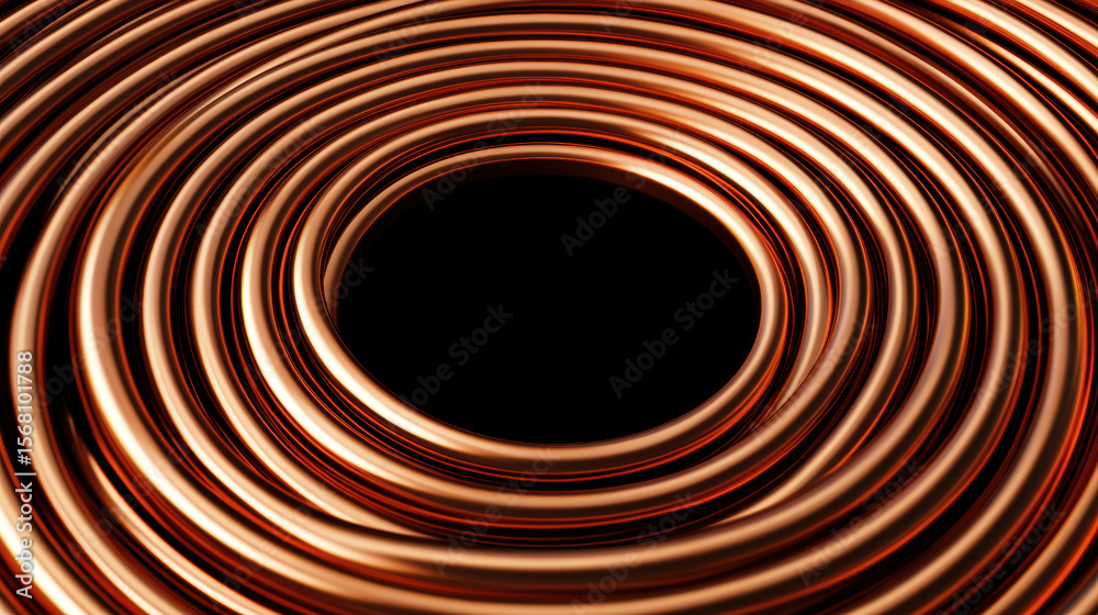 Coil factory, Coiled copper tubing for HVAC applications in a spiral configuration. Coil factory, Coiled copper tubing for HVAC applications in a spiral configuration.