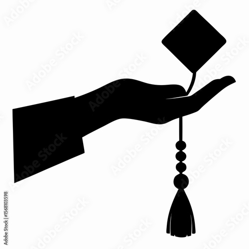 Praying human hands holding Rosary (Tasbih).
