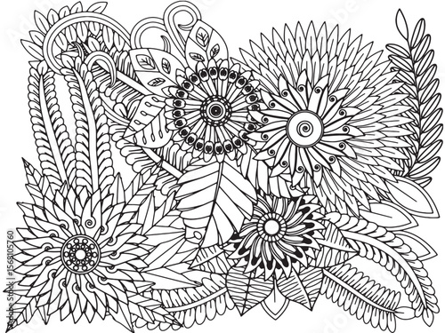 Flowers Coloring Pages For Adultes