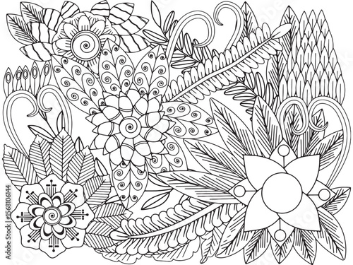 Flowers Coloring Pages For Adultes